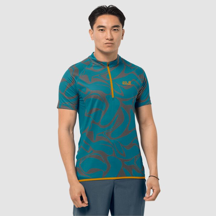 T-shirt Jack Wolfskin Gradient Hombre Azules Mexico-1852364